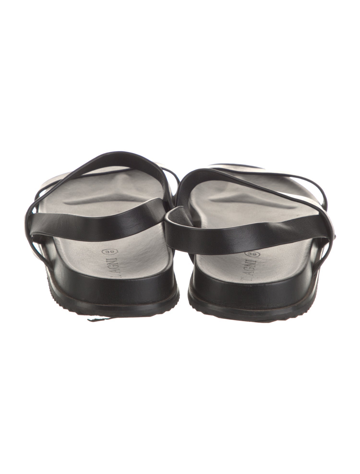 St. Agni Leather Slingback Sandals